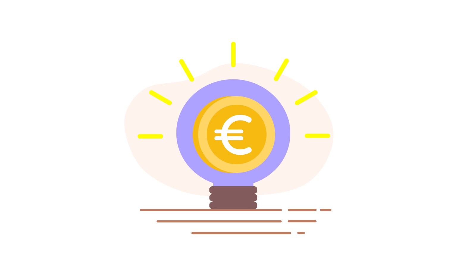 2d animatie van een euromunt